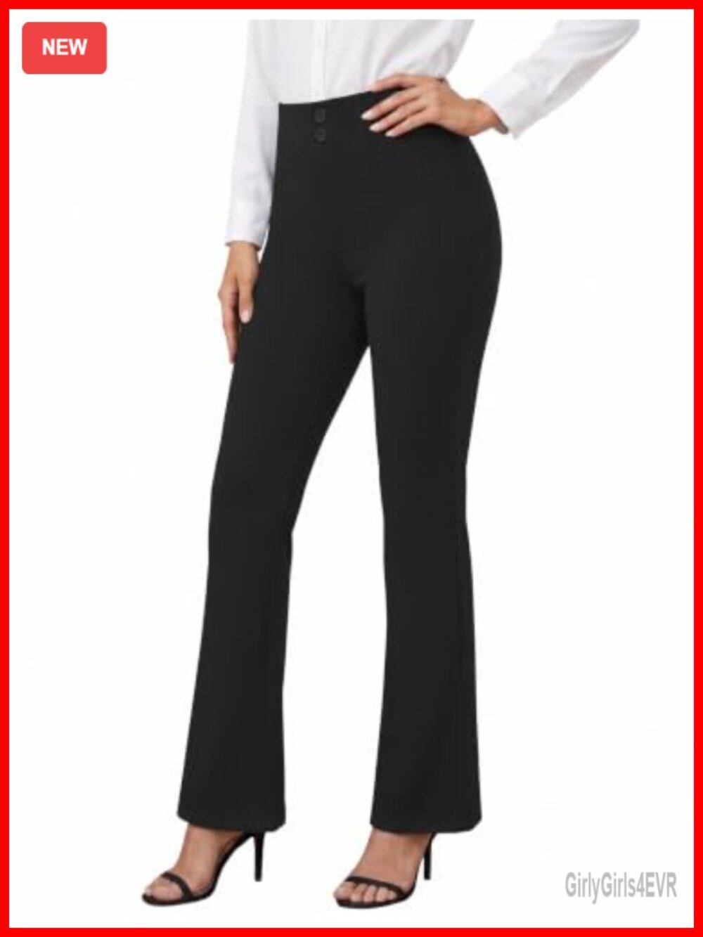 Womens Stretchy Bootcut Work Pants High Waist Slacks
